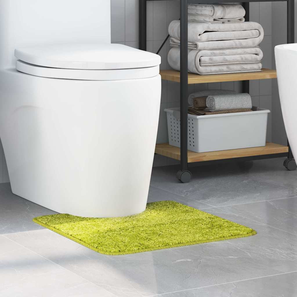 vidaXL Rutschfeste Badematte mit Toilettenausschnitt Grün 50 x 50 cm