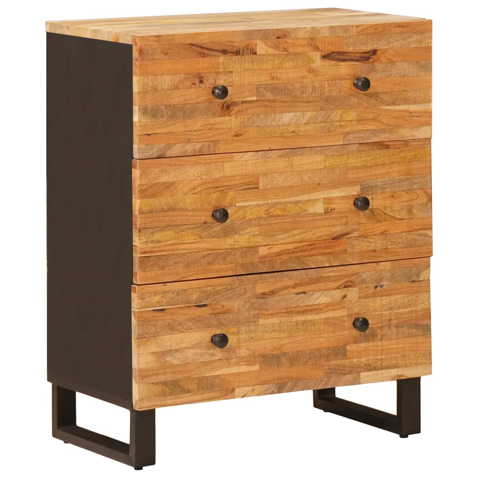 vidaXL Aufbewahrungs-Sideboard Braun 60 x 33 x 75 cm Massivholz Mango