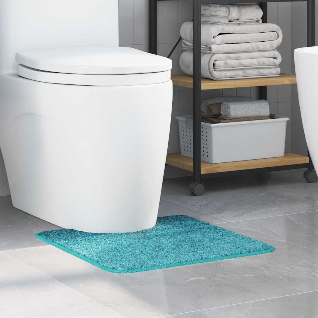 vidaXL Rutschfeste Badematte mit Toilettenausschnitt Türkis 50 x 50 cm