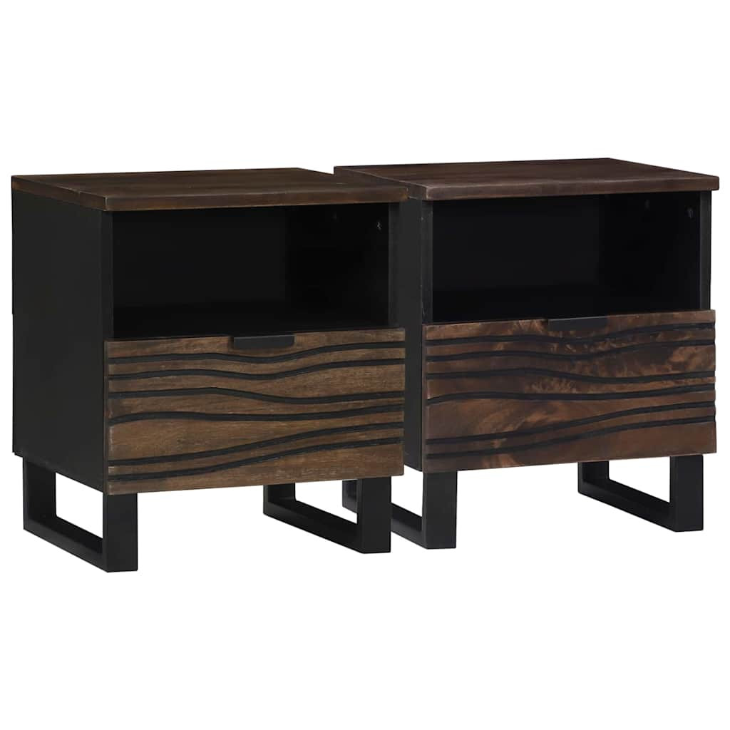 vidaXL Nachttisch 2 pcs Walnuss 40 x 33 x 46 cm Holzwerkstoff