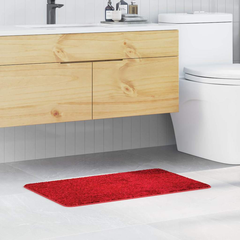 vidaXL Rutschfeste Badmatte Rot 50 x 80 cm PP