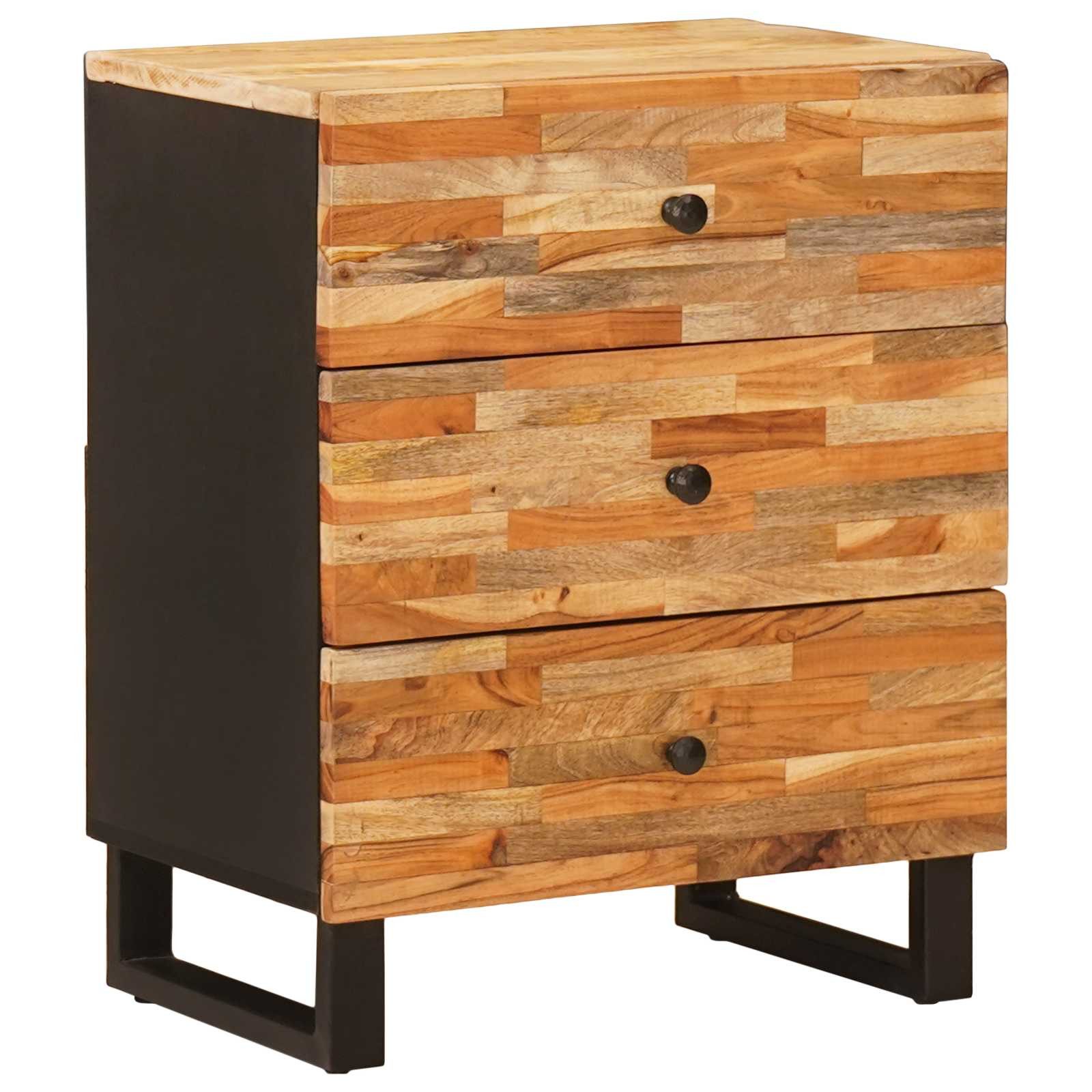 vidaXL Bettkasten Braun 50 x 33 x 62 cm Massivholz Mango