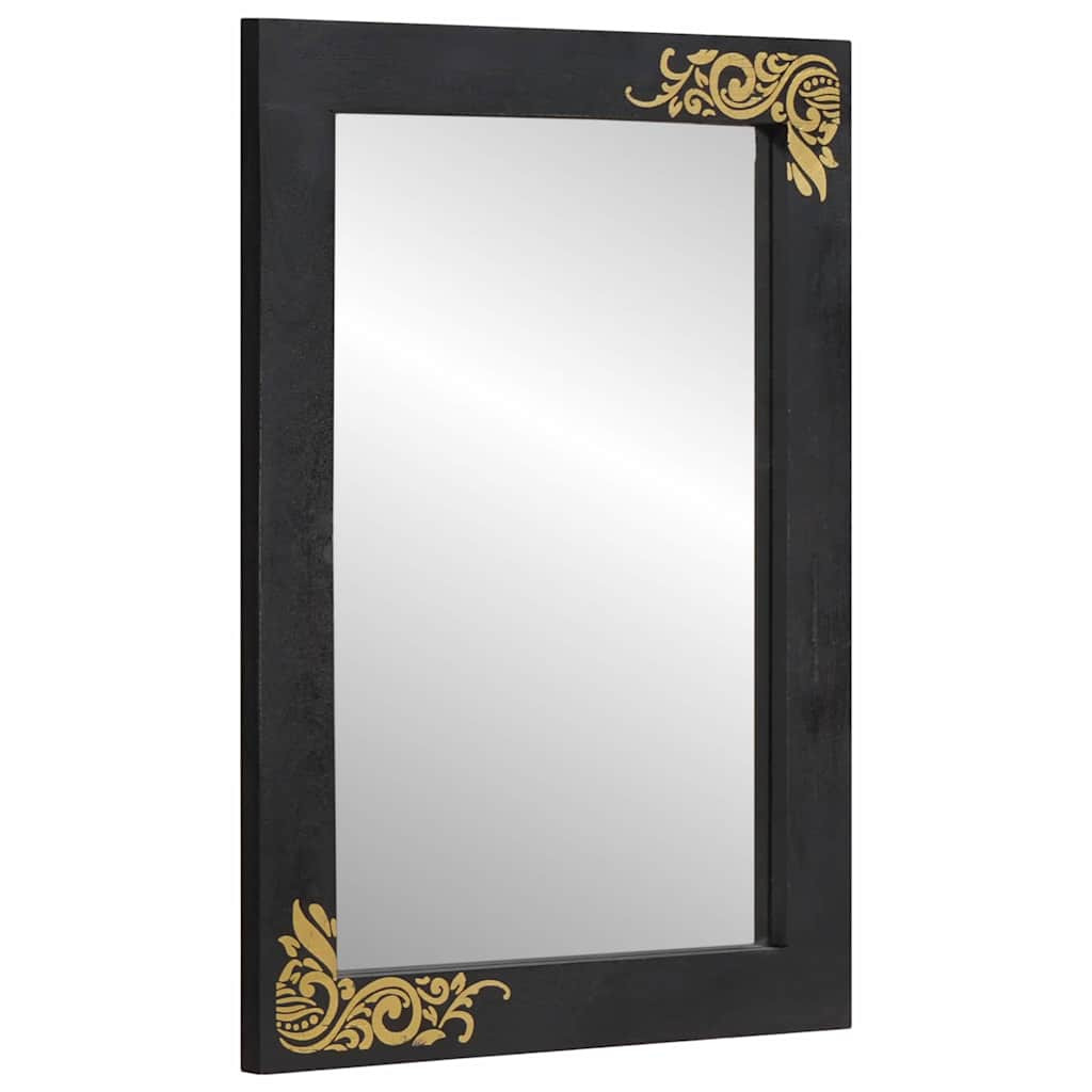 vidaXL Badezimmer Spiegel Schwarz und Silber 70 x 50 x 2,5 cm