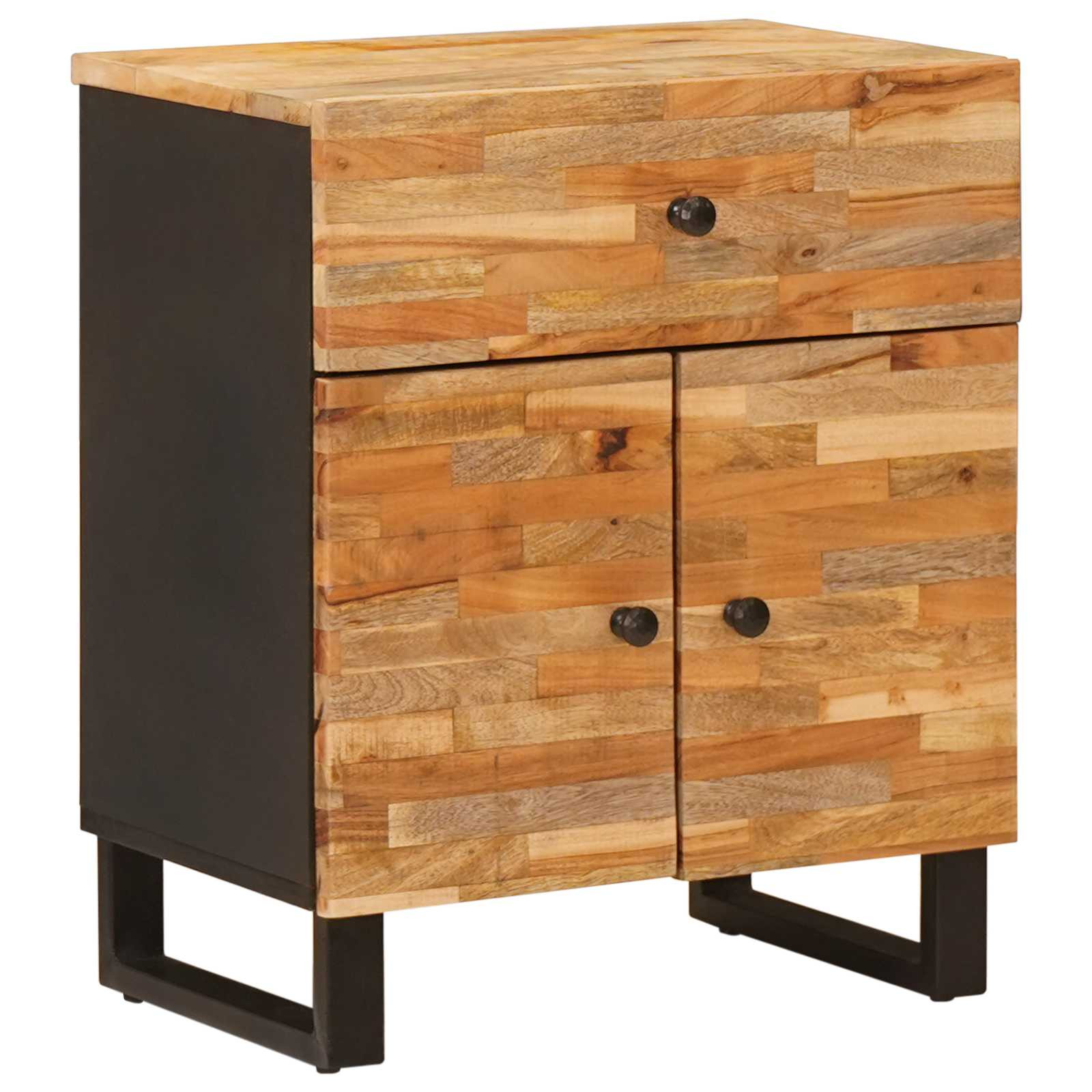 vidaXL Bettkasten Braun 50 x 33 x 60 cm Massivholz Mango