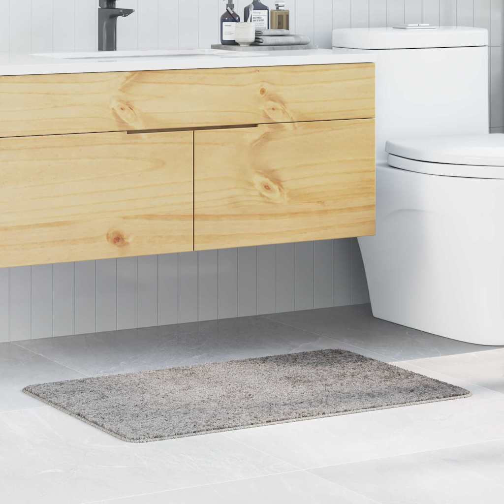 vidaXL Rutschfeste Badmatte Grau 60 x 90 cm PP