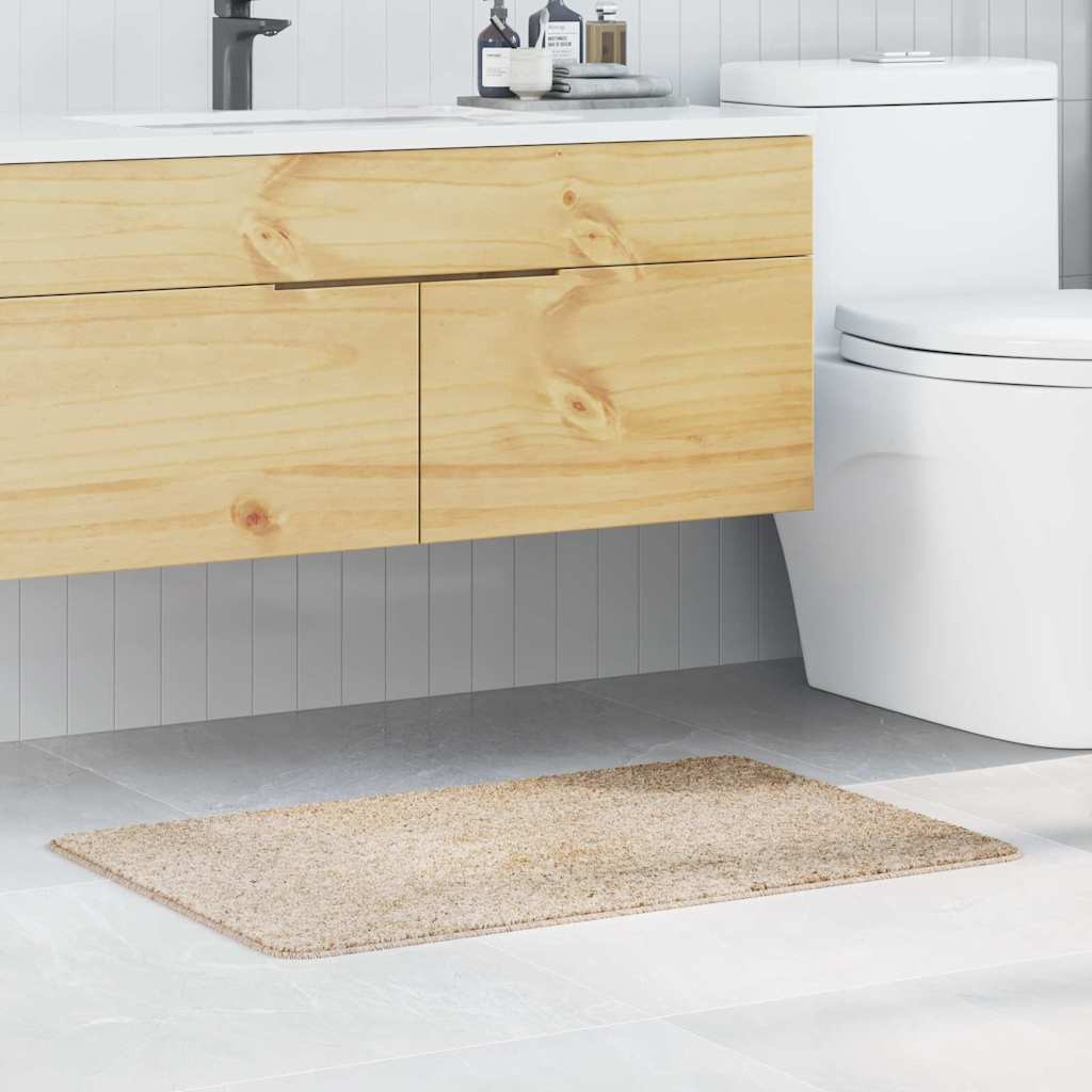 vidaXL Rutschfeste Badmatte Creme 60 x 90 cm PP