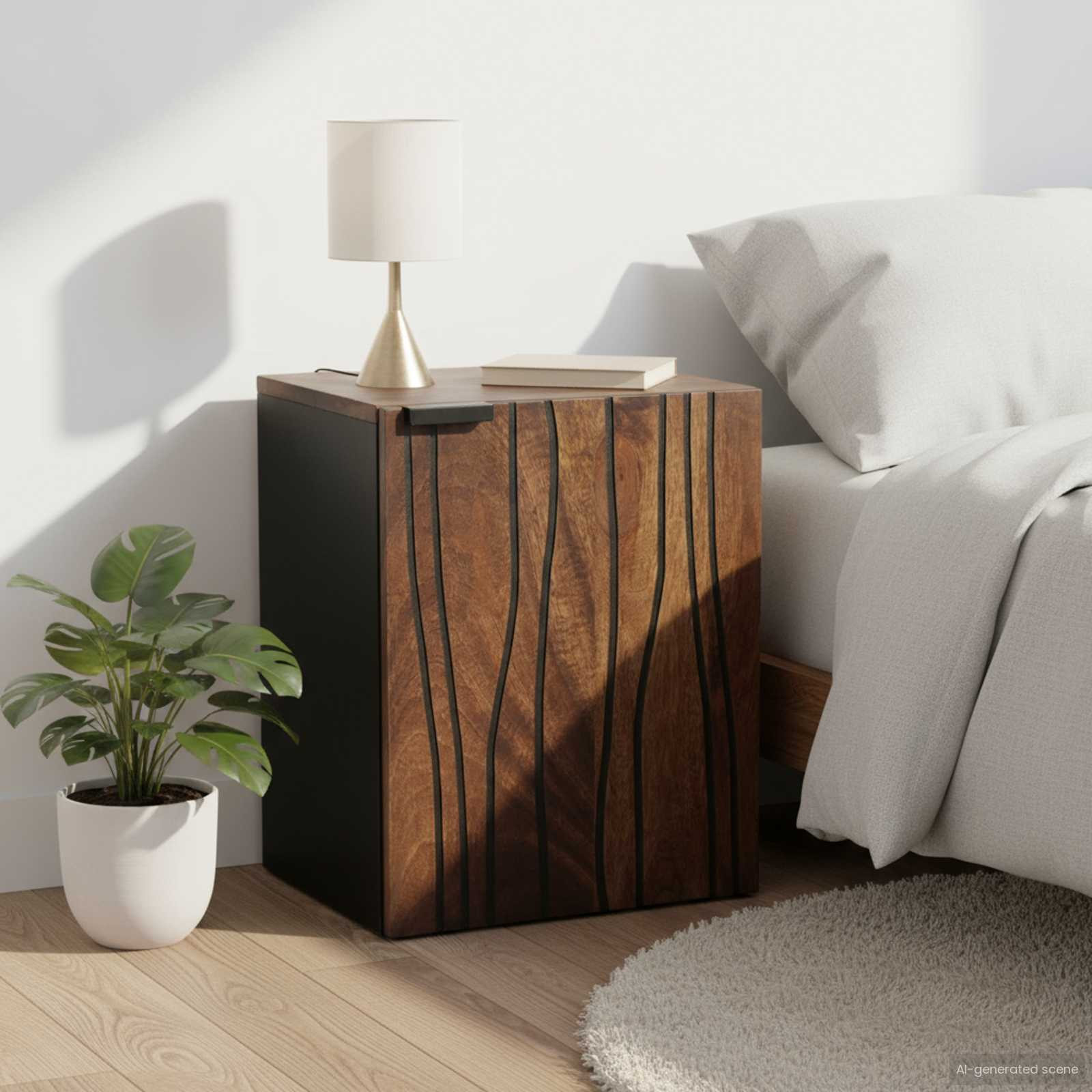 vidaXL Waschbeckenschrank Walnuss 38 x 33,5 x 48 cm Holzwerkstoff