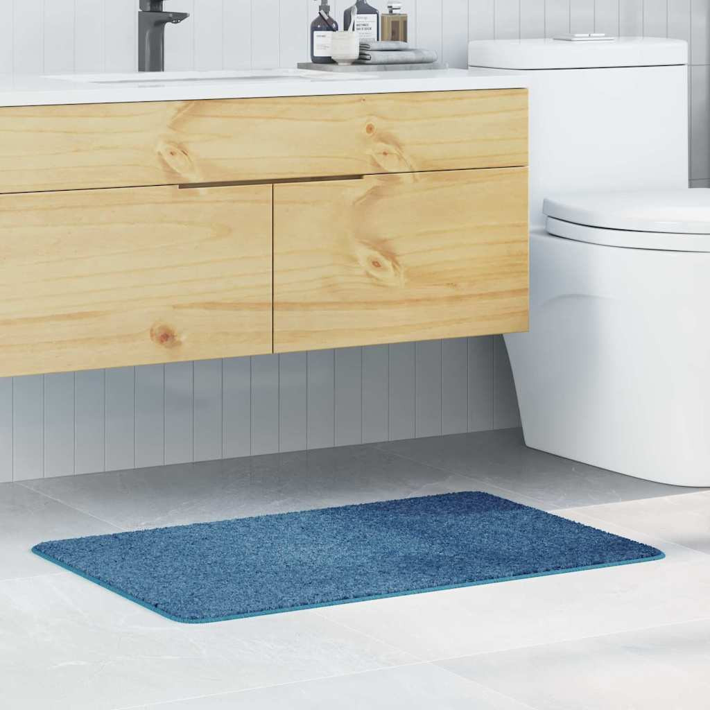 vidaXL Rutschfeste Badmatte Blau 60 x 90 cm PP