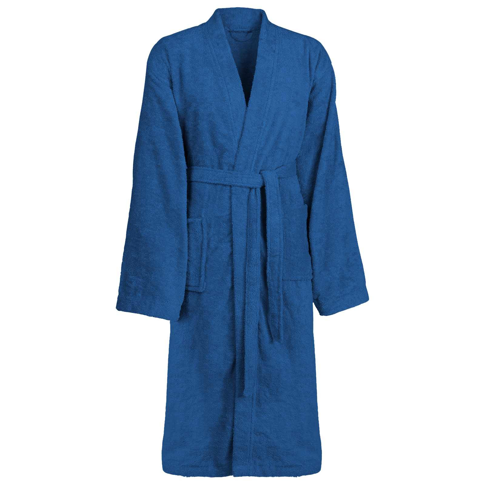vidaXL Bademantel KINN Blau L Baumwolle