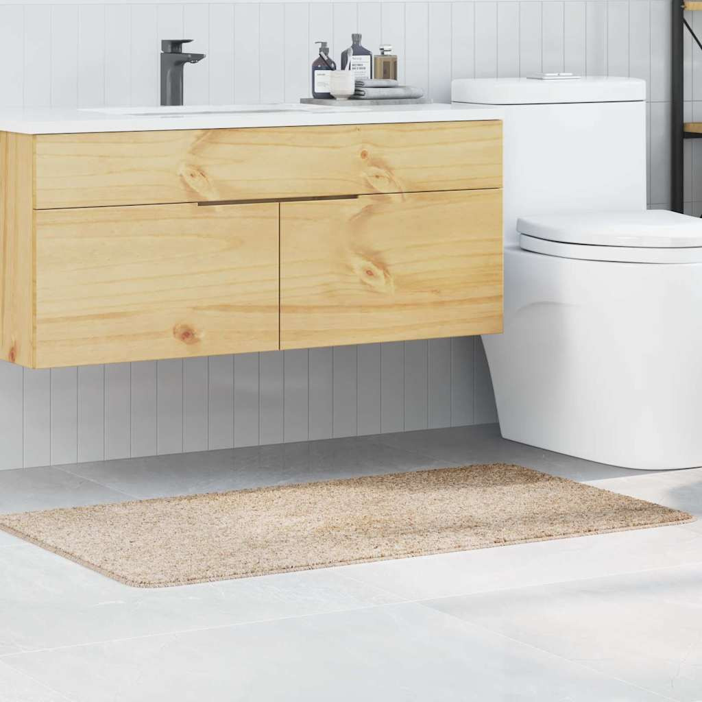 vidaXL Rutschfeste Badmatte Creme 70 x 120 cm PP