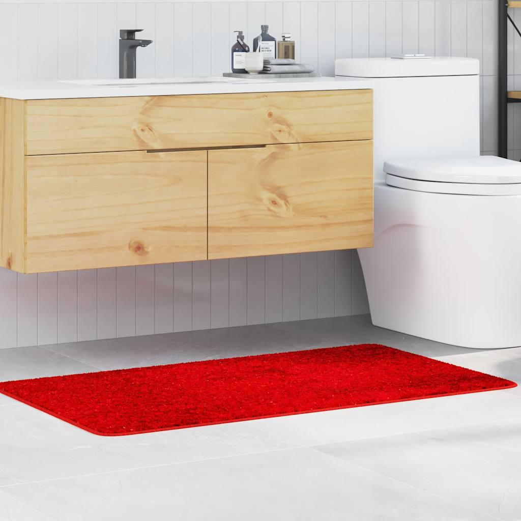 vidaXL Rutschfeste Badmatte Rot 70 x 120 cm PP