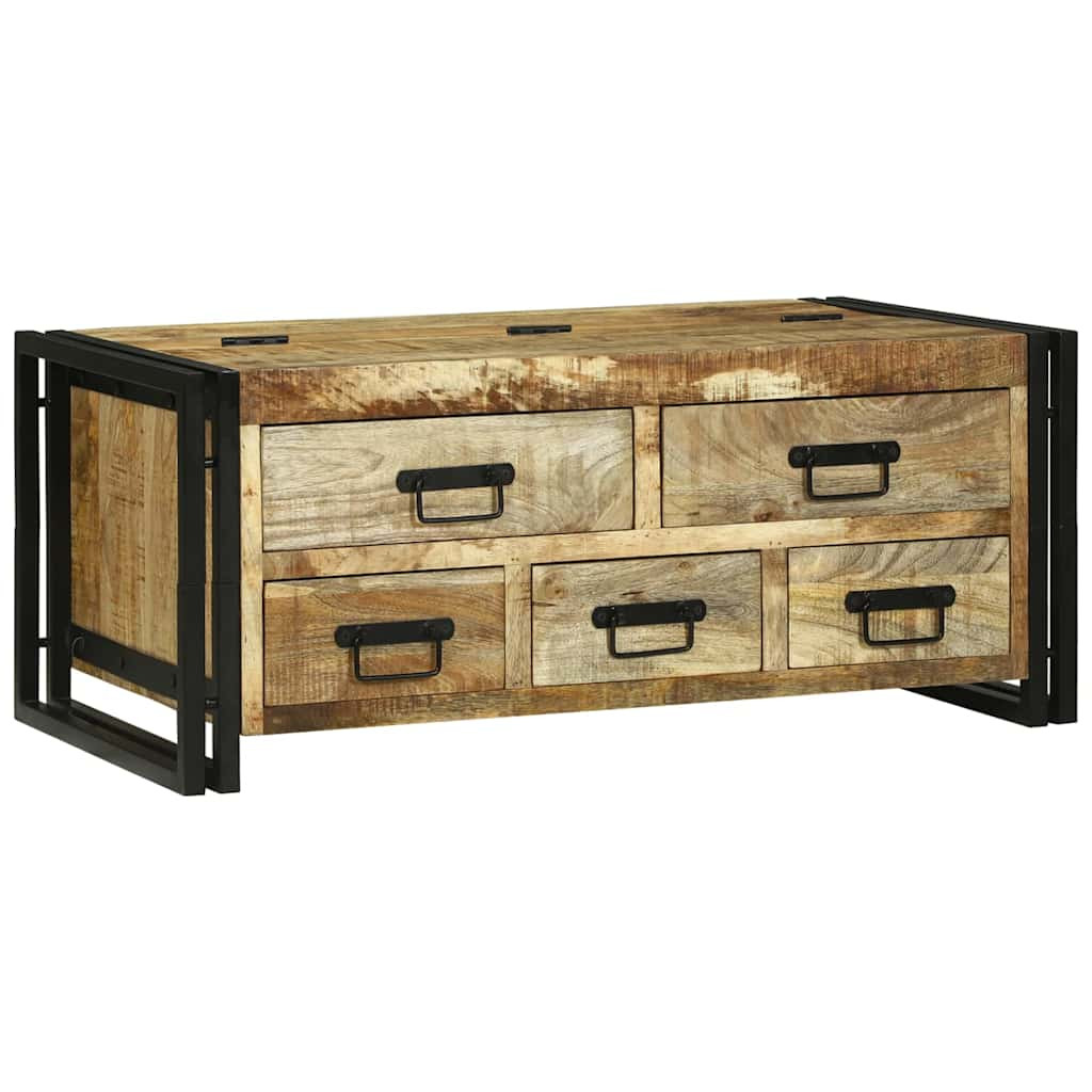 vidaXL Couchtisch Braun 90 x 50 x 38 cm Massivholz Mango
