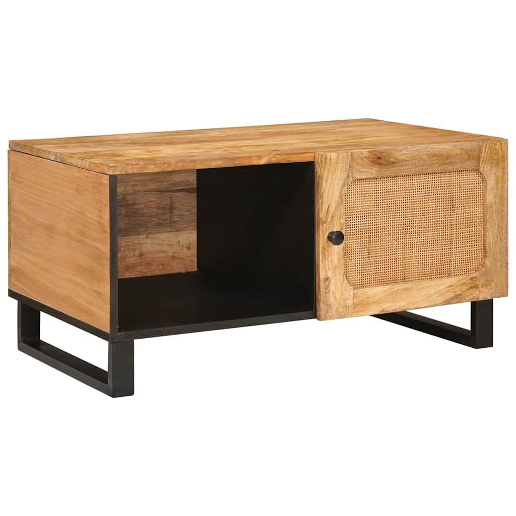 vidaXL Couchtisch Natur 80 x 50 x 40 cm Massivholz Mango