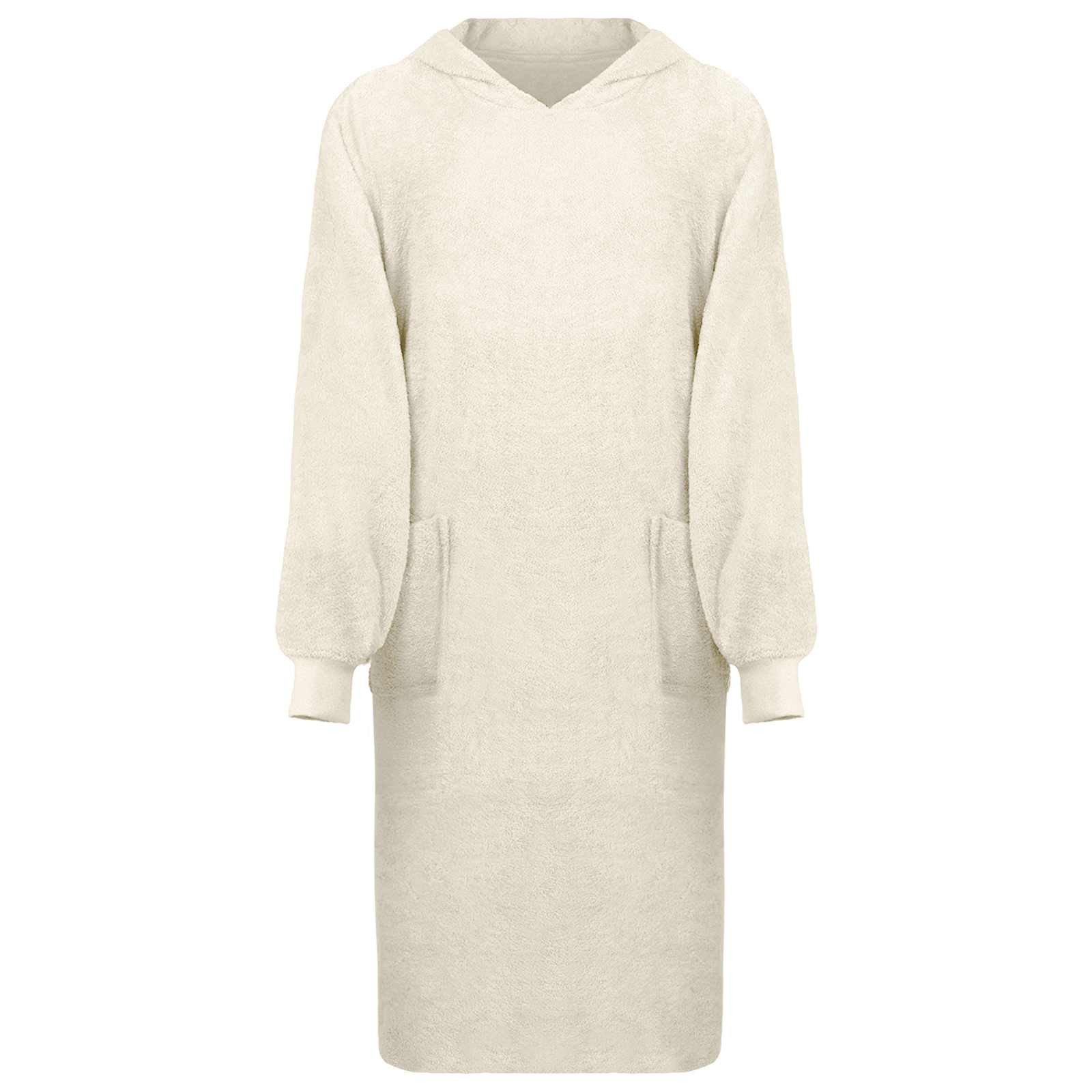 vidaXL Decken-Hoodie KINN Creme XL Baumwolle