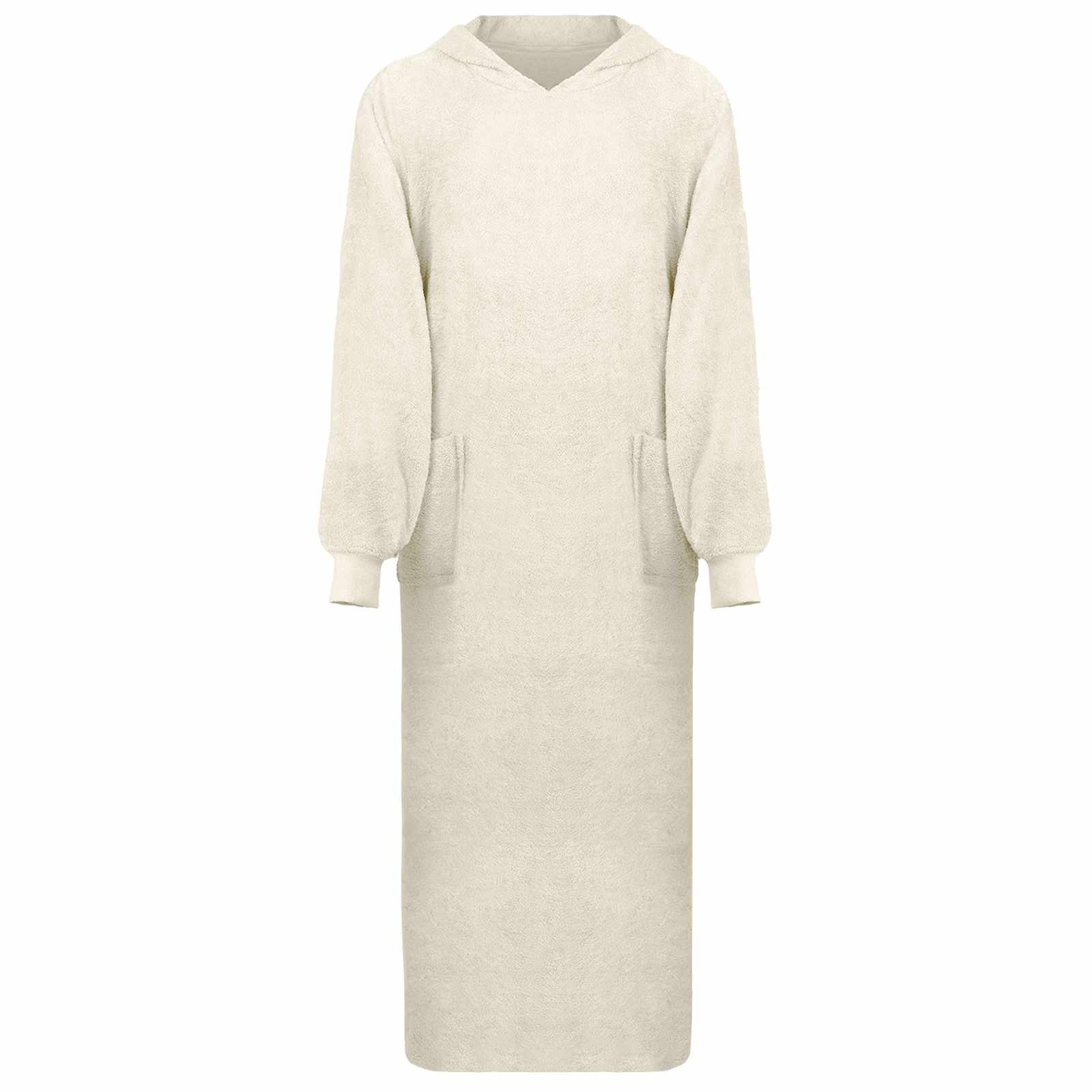 vidaXL Decken-Hoodie KINN Creme XXL Baumwolle