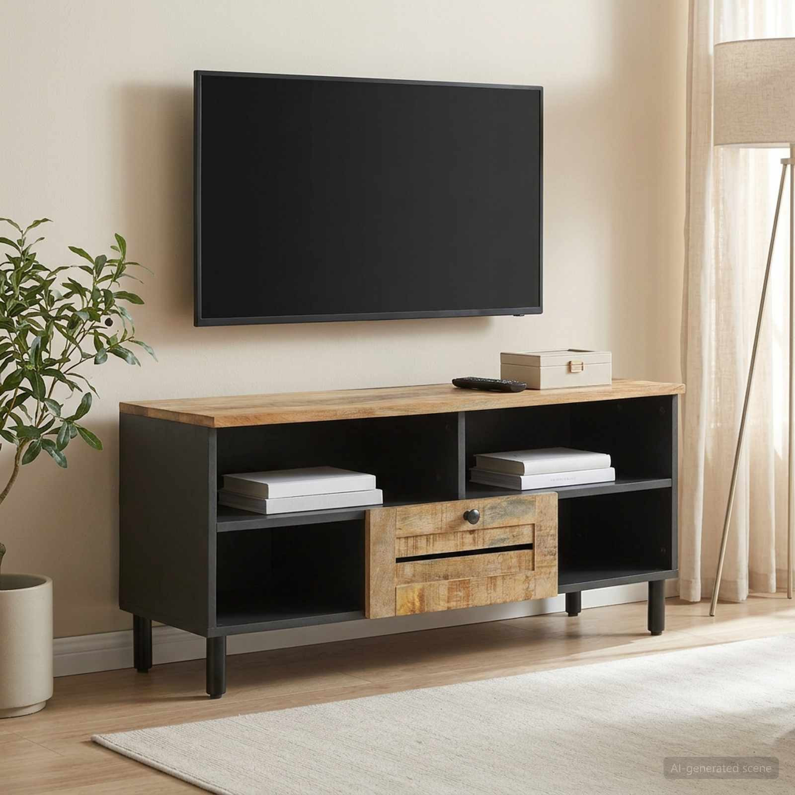 vidaXL Stauraumschränke Natur 100 x 33 x 46 cm Massivholz Mango