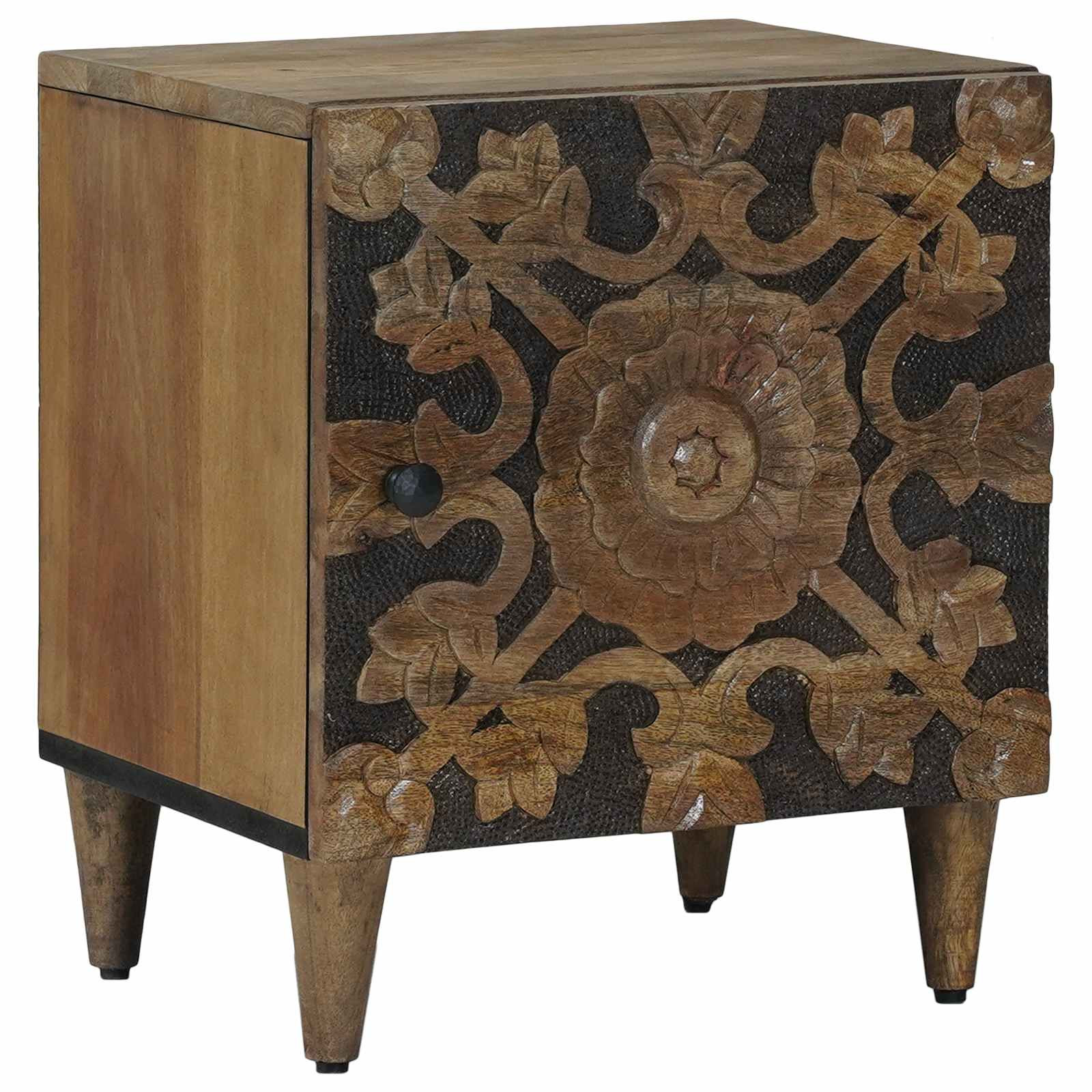 vidaXL Nachttisch Braun 40 x 33,5 x 46 cm Massivholz Mango