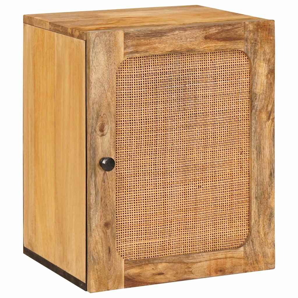 vidaXL Badezimmer Hängeschrank Braun 38 x 33 x 48 cm Massivholz Mango