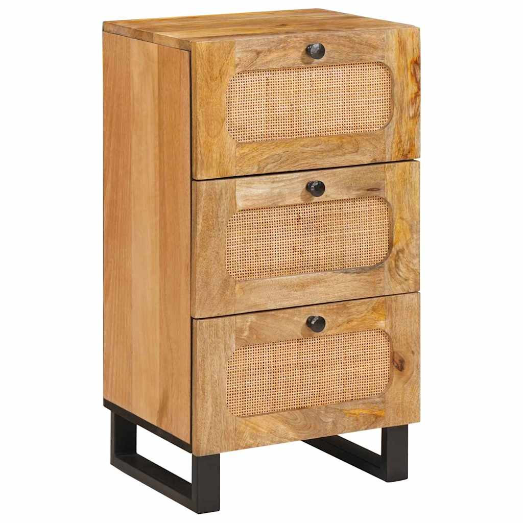 vidaXL Sideboard mit Schubladen Braun 40 x 33 x 75 cm Massivholz Mango