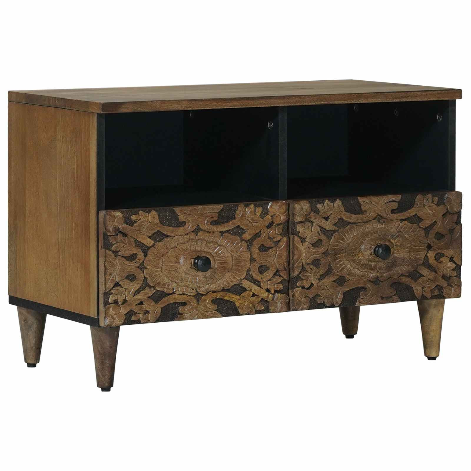 vidaXL TV-Schränk Braun 70 x 33,5 x 46 cm Massivholz Mango