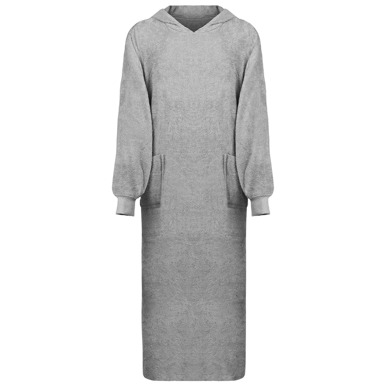 vidaXL Decken-Hoodie KINN Grau XXL Baumwolle
