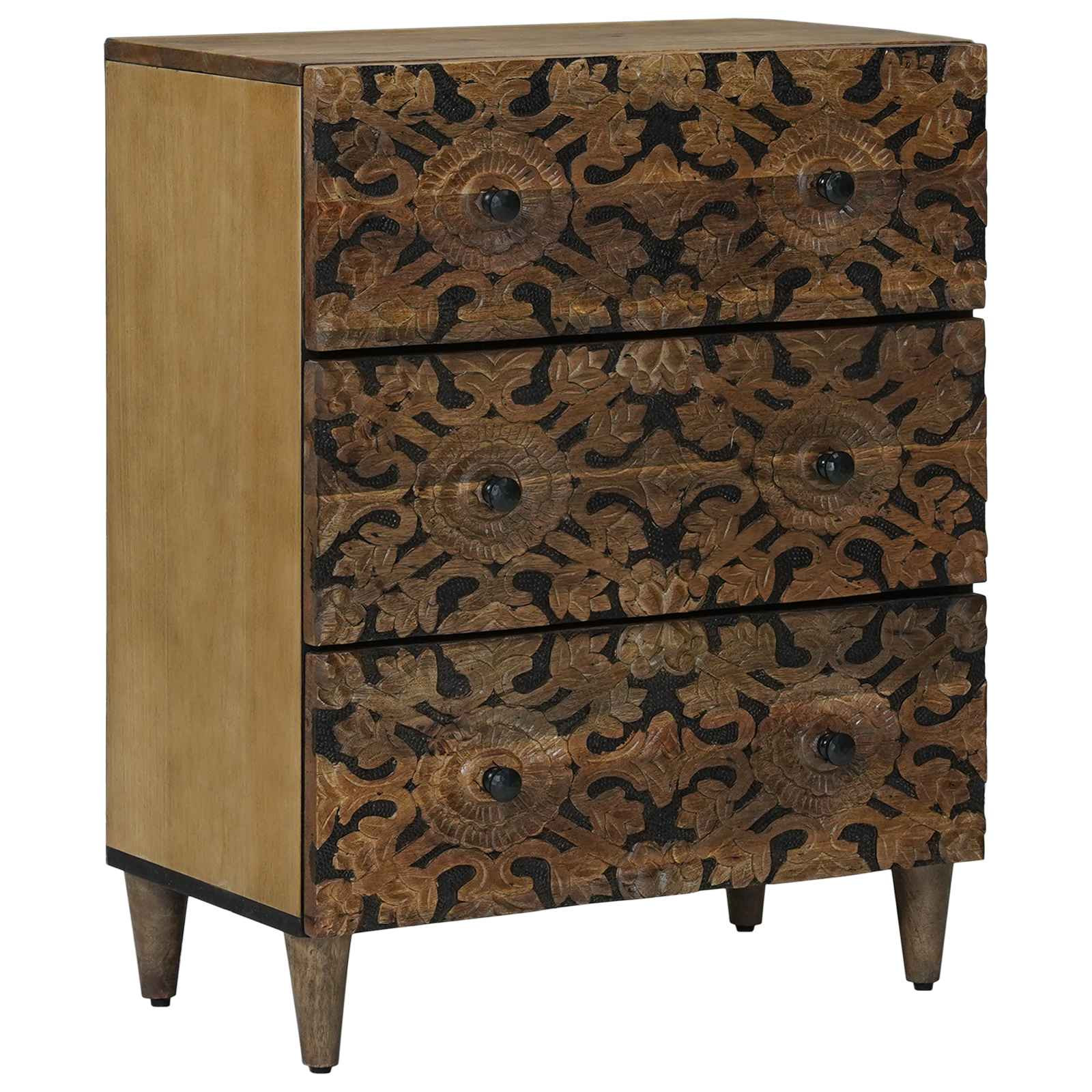 vidaXL Aufbewahrungs-Sideboard Braun 60 x 33,5 x 75 cm