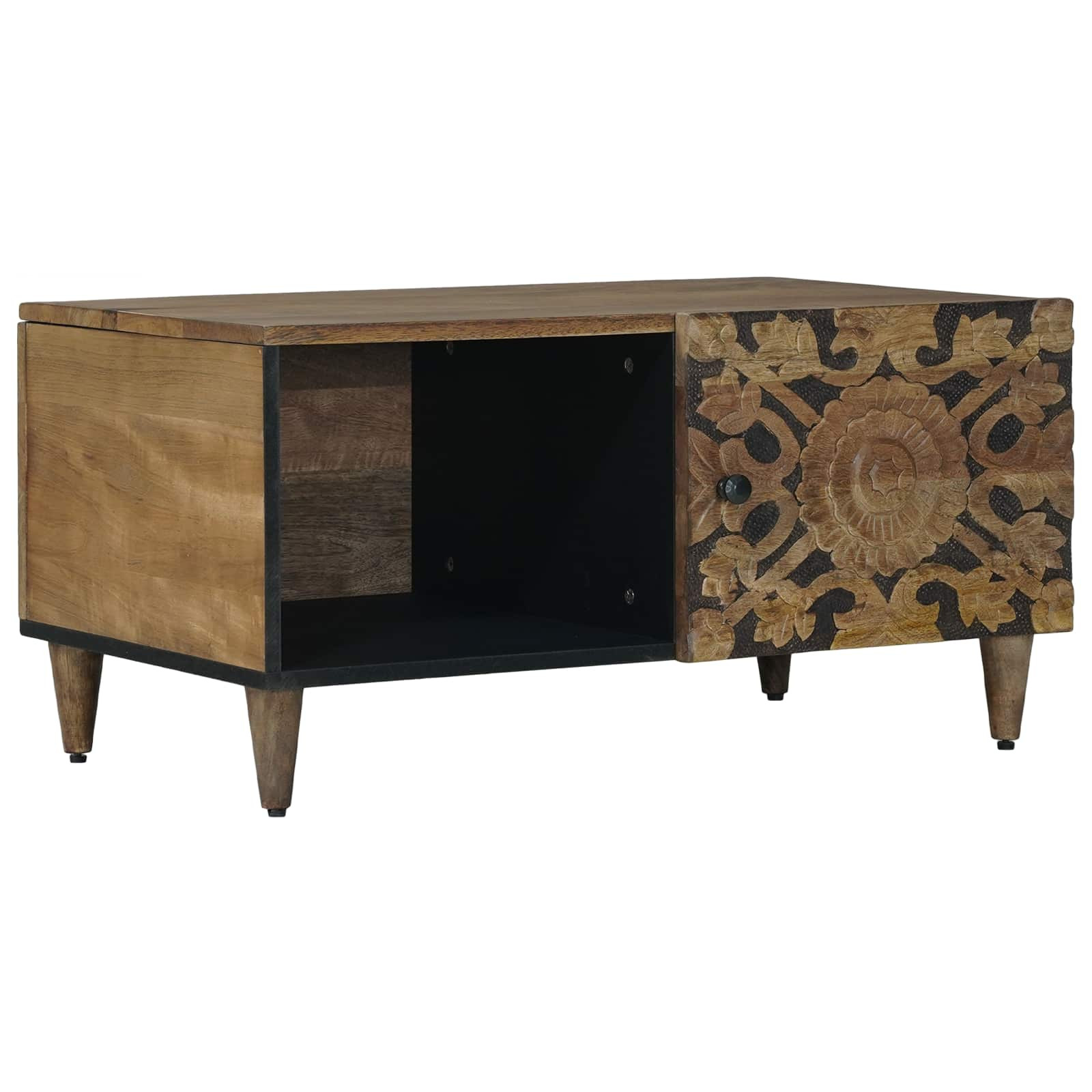 vidaXL Couchtisch Braun 80 x 50 x 40 cm Massivholz Mango