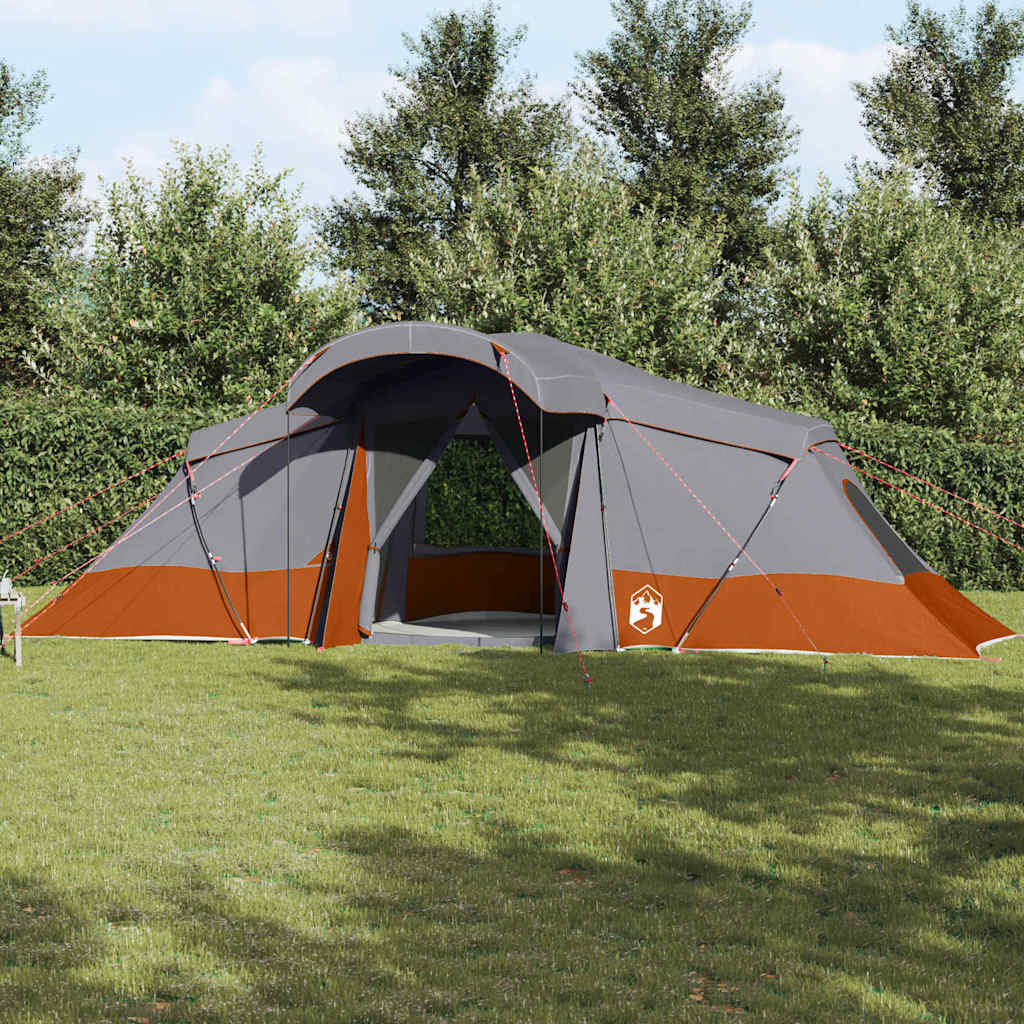 vidaXL Familienzelt mit Dach Grau und Orange 721 x 335 x 212 cm