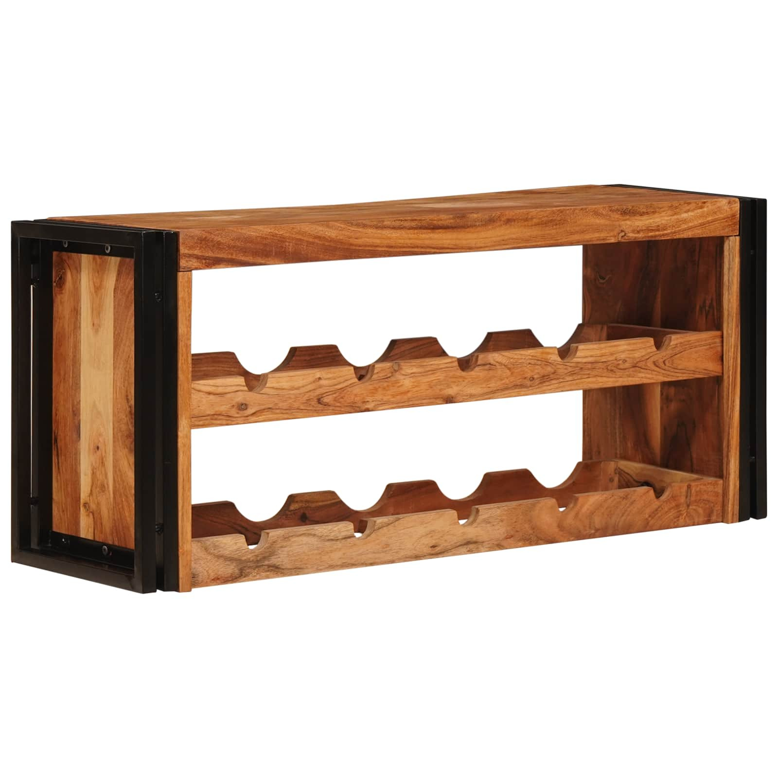 vidaXL Weinregal Braun 100 x 45 x 33 cm Massivholz Akazie