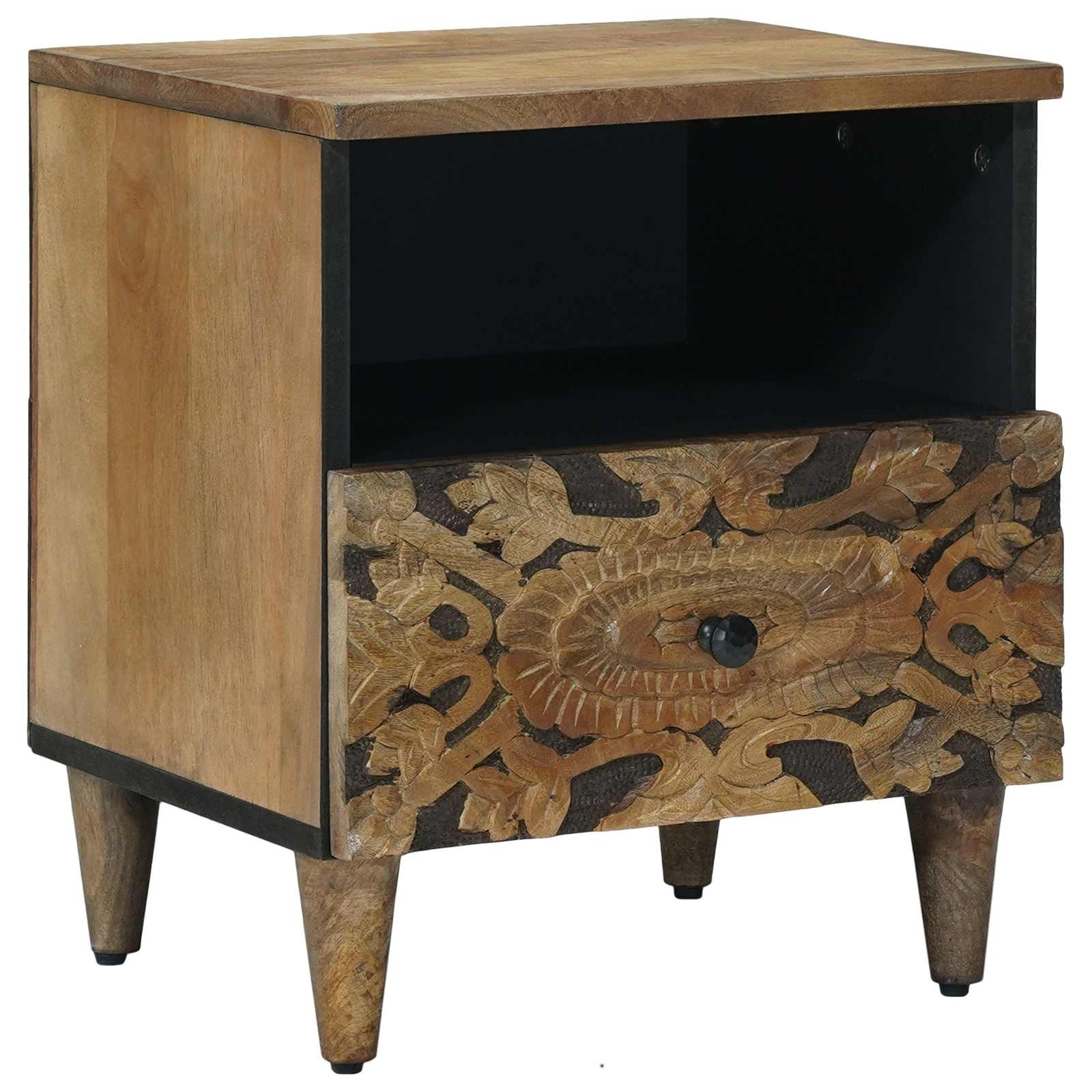vidaXL Bettkasten Braun 40 x 33 x 46 cm Massivholz Mango