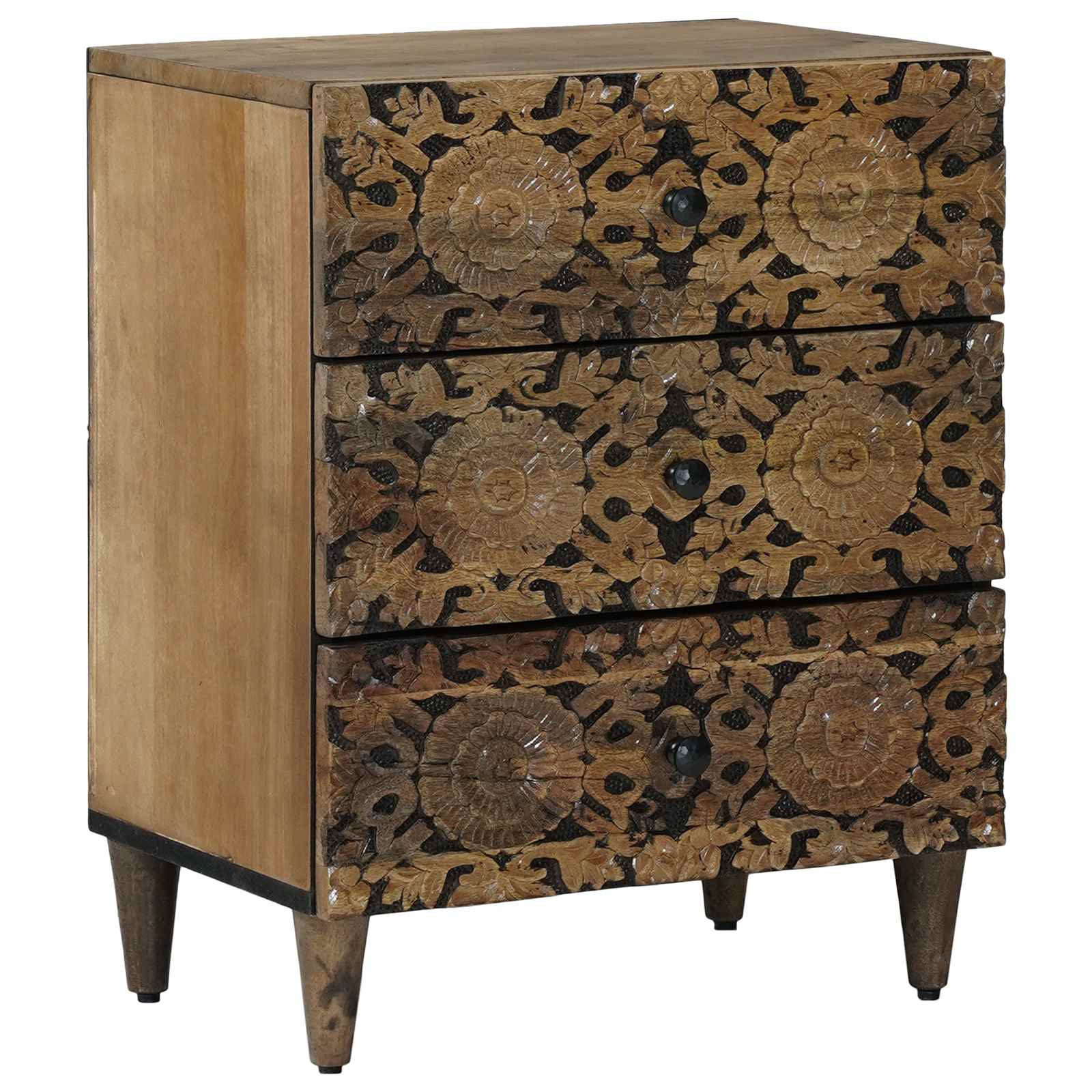 vidaXL Bettkasten Braun 50 x 33 x 60 cm Massivholz Mango