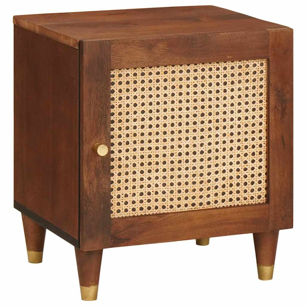vidaXL Nachttisch Braun 40 x 33,5 x 46 cm Massivholz Akazie