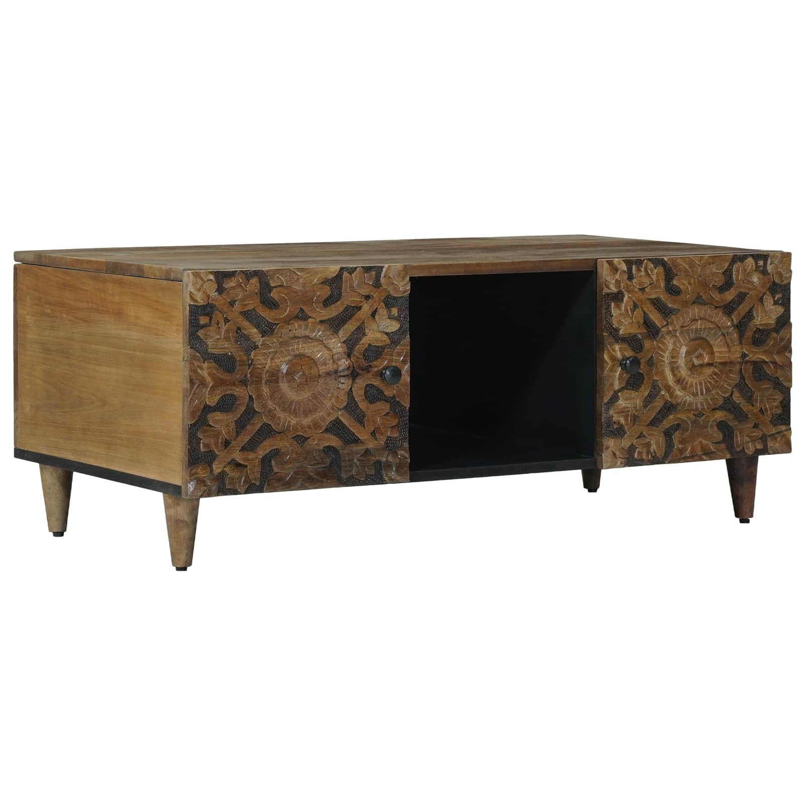 vidaXL Couchtisch Braun 100 x 54 x 40 cm Massivholz Mango
