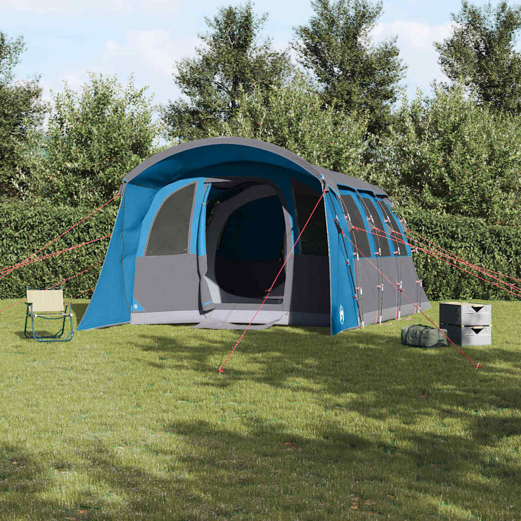 vidaXL Familienzelt mit Dach Blau und Grau 576 x 325 x 213 cm