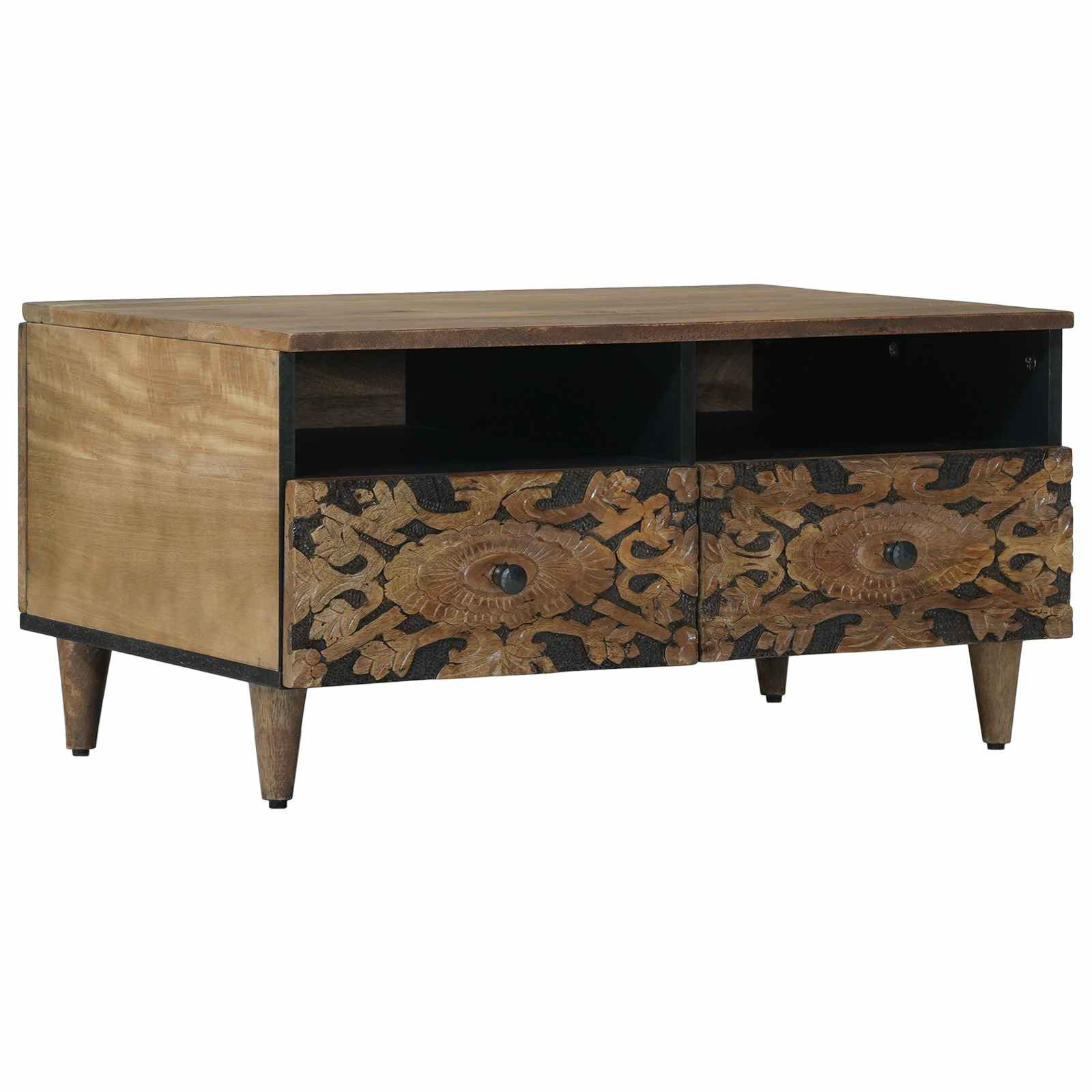 vidaXL Couchtisch Braun 80 x 54 x 40 cm Massivholz Mango