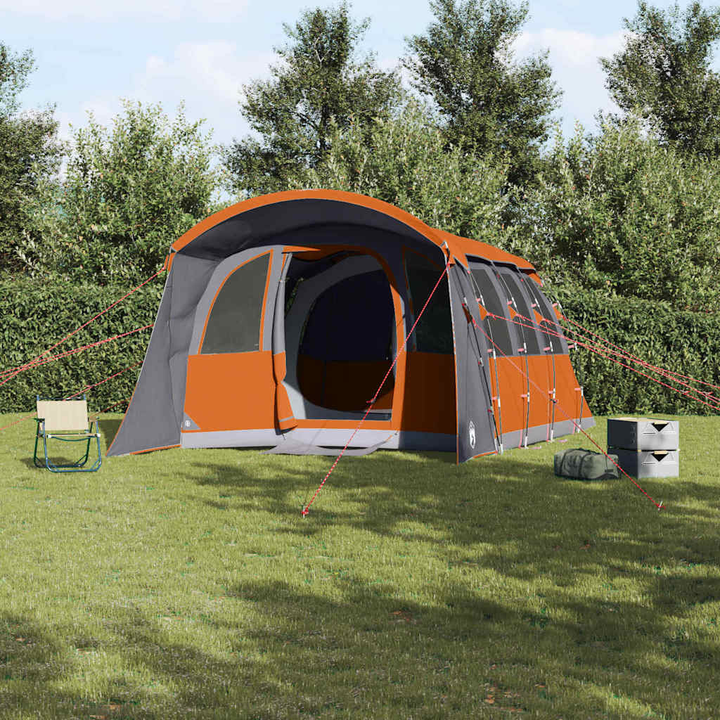 vidaXL Familienzelt mit Dach Grau und Orange 576 x 325 x 213 cm