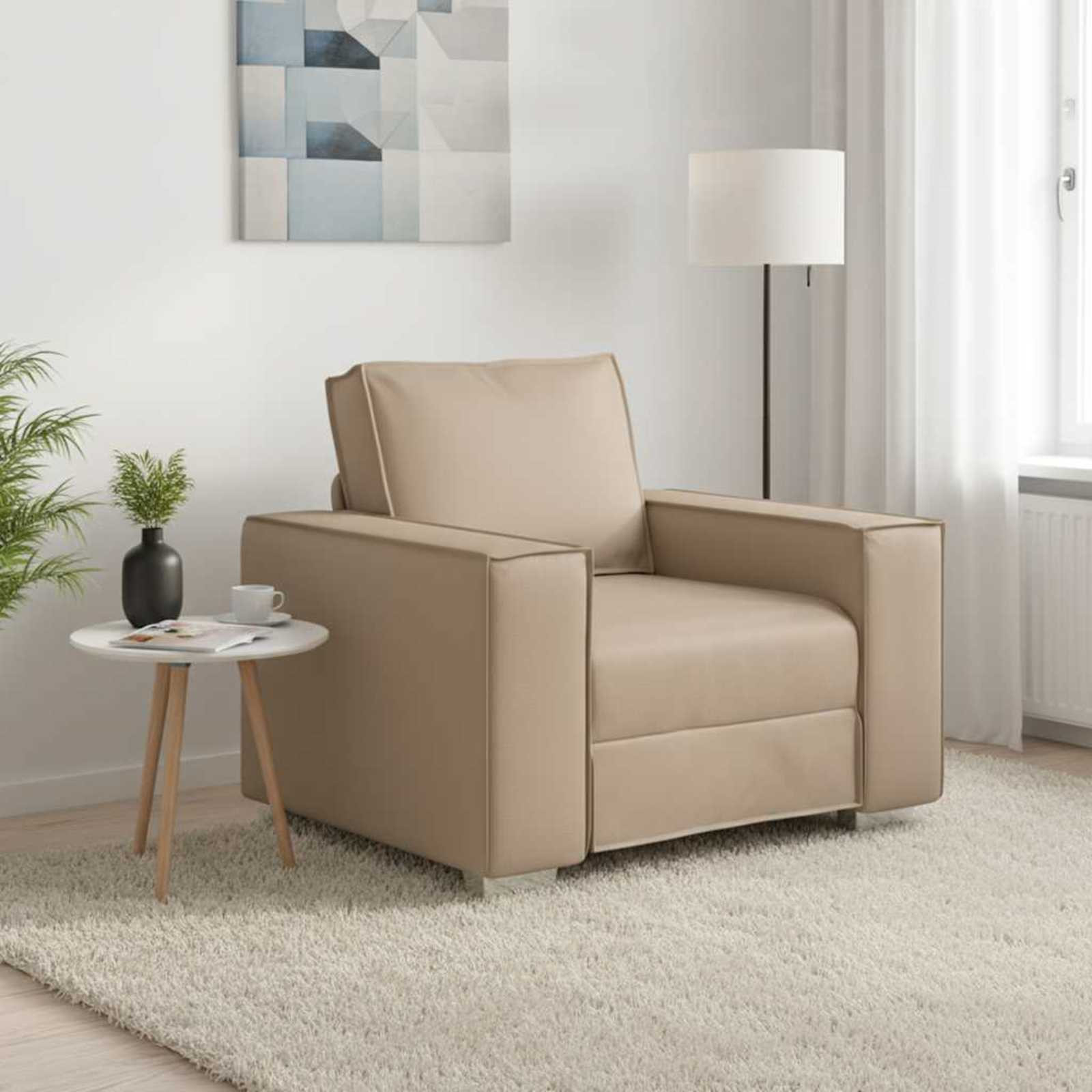 vidaXL Sofa-Sessel Cappuccino 100 cm Kunstleder
