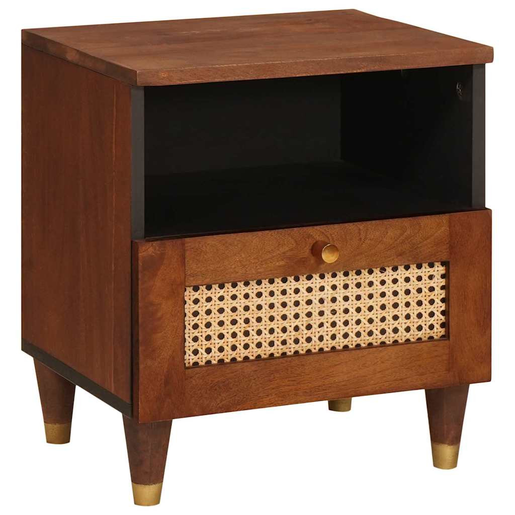 vidaXL Nachttisch Braun 40 x 33 x 46 cm Massivholz Akazie