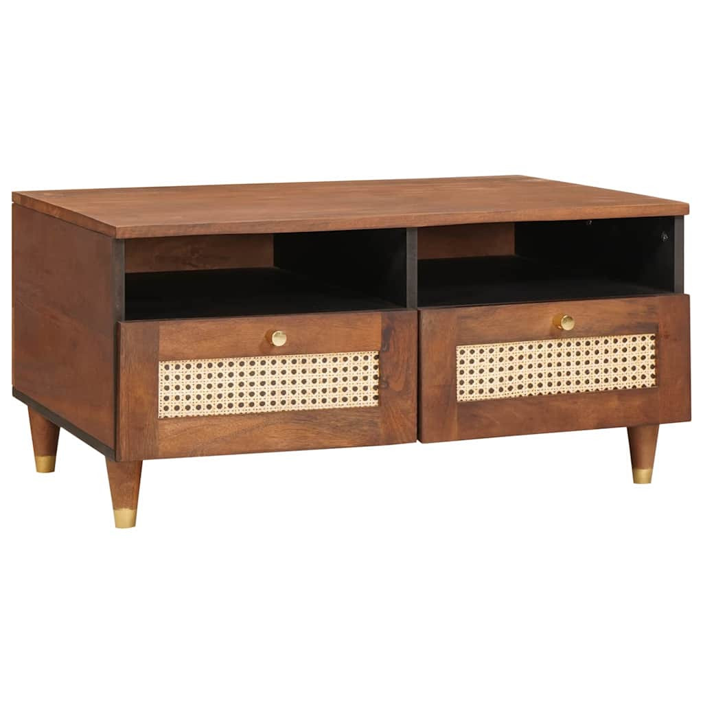 vidaXL Couchtisch mit Schubladen 80 x 54 x 40 cm Massivholz Mango