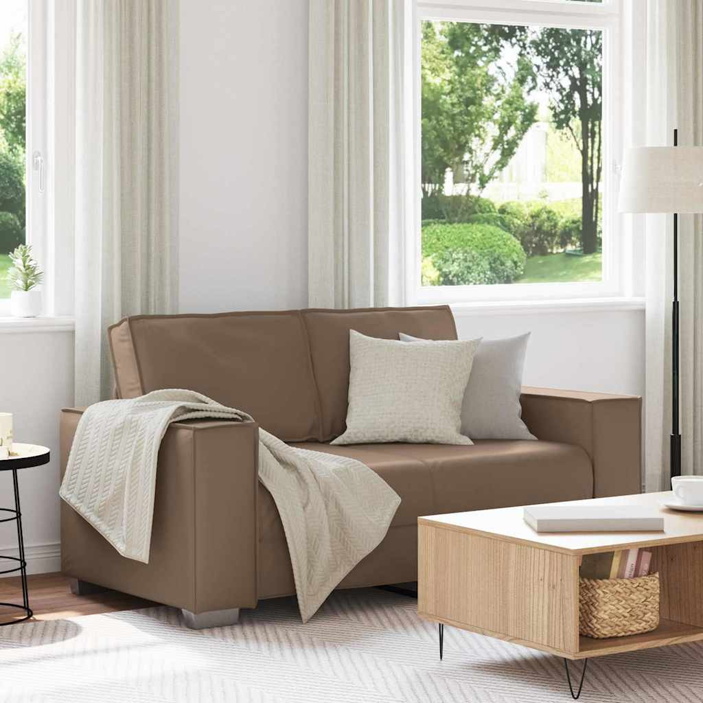 vidaXL Zweisitzer-Sofa Cappuccino 160 cm Kunstleder