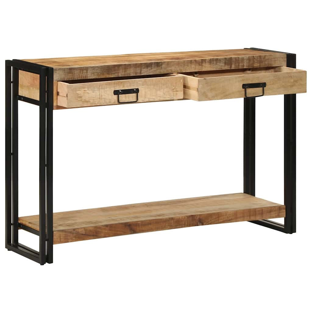 vidaXL Konsolentisch mit Regal Braun 120 x 33 x 75 cm Massivholz Mango