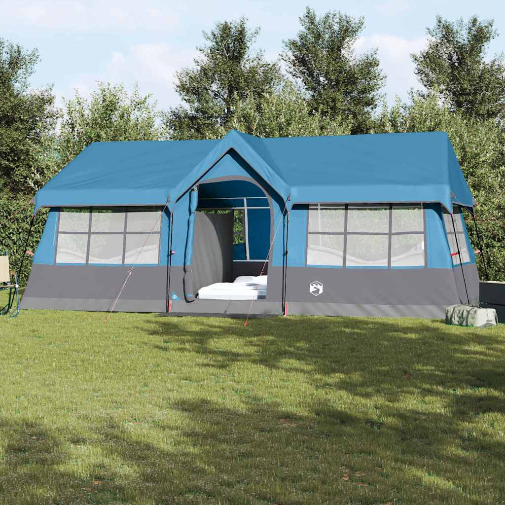 vidaXL Familienzelt mit Dach Blau und Grau 622 x 295 x 238 cm