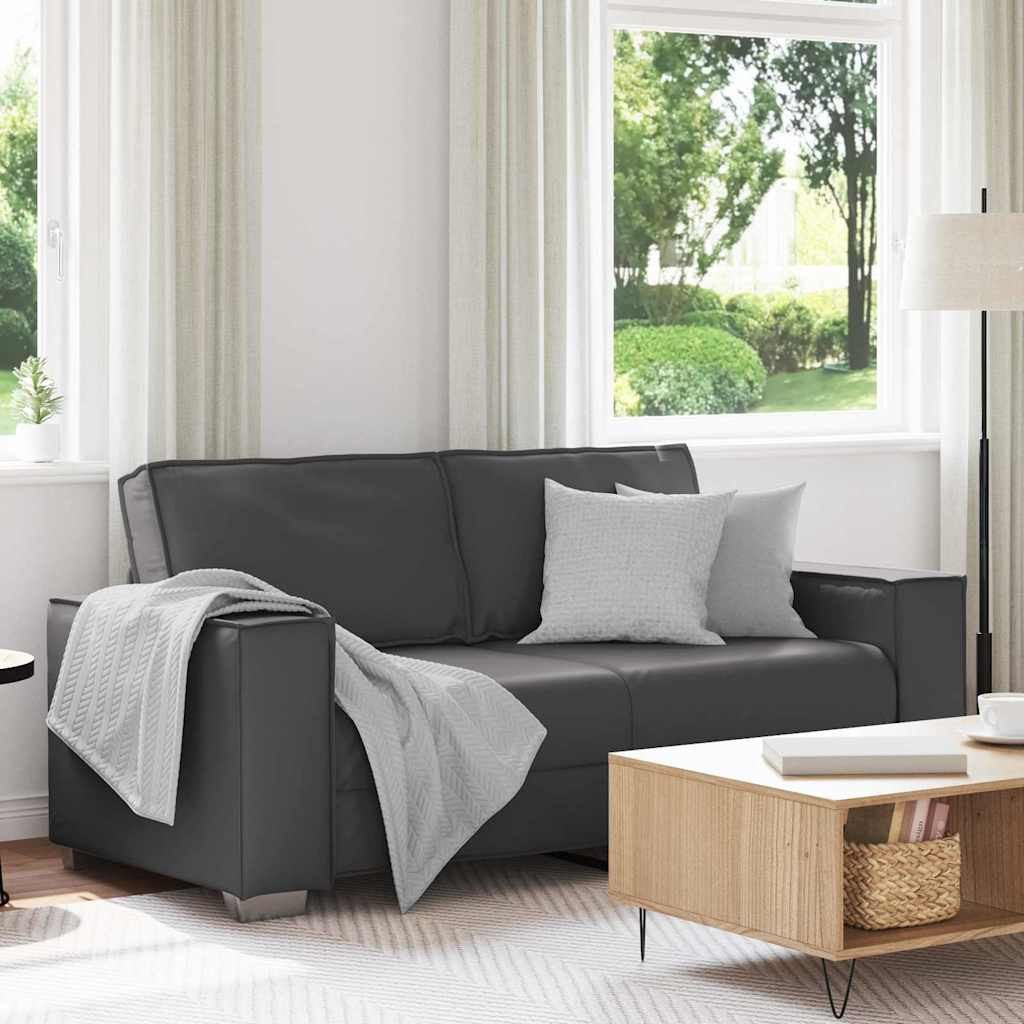 vidaXL Zweisitzer-Sofa Grau 180 cm Kunstleder