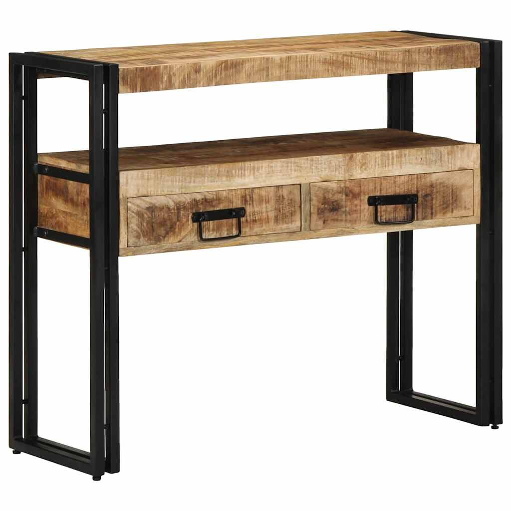 vidaXL Konsolentisch mit Regal Braun 90 x 33 x 75 cm Massivholz Mango