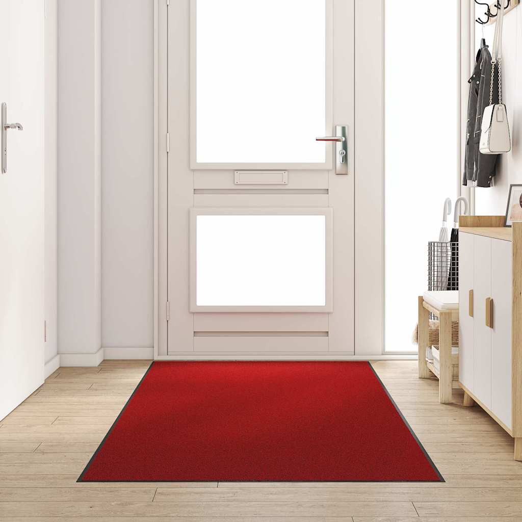 vidaXL Fußmatte Rot und Schwarz 120 x 250 cm 100% Polyamid