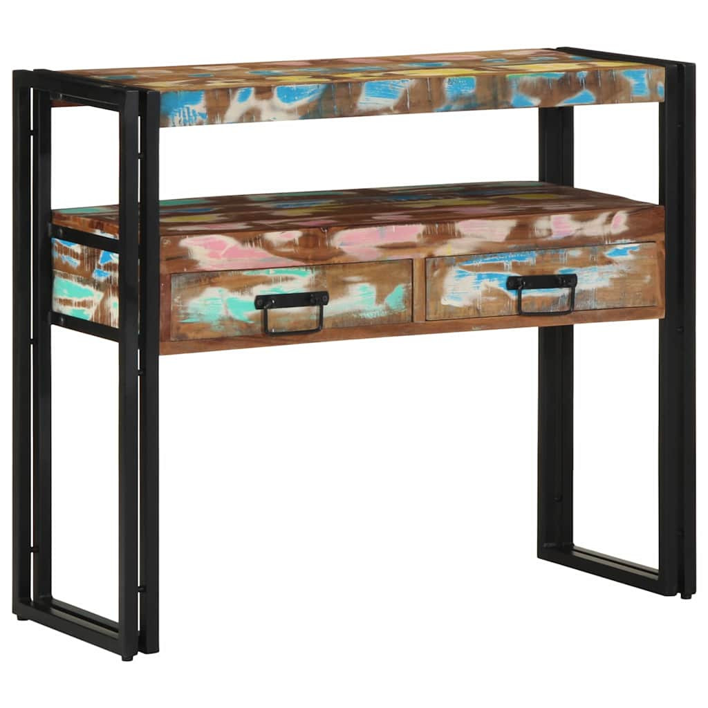 vidaXL Konsolentisch 90 x 33 x 75 cm Massives upgecyceltes Holz