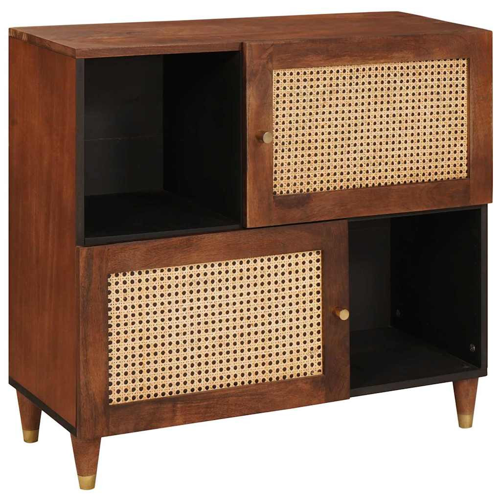 vidaXL Sideboard Braun 80 x 33,5 x 75 cm Massivholz Mango