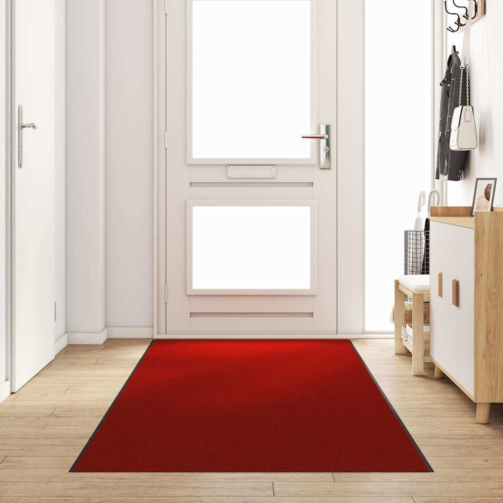 vidaXL Fußmatte Rot und Schwarz 120 x 400 cm Polyamid und PVC