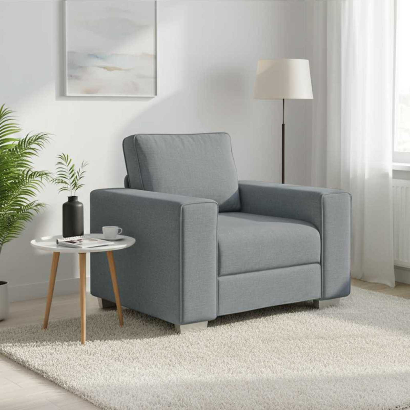 vidaXL Sofa-Sessel Hellgrau 100 cm Stoff