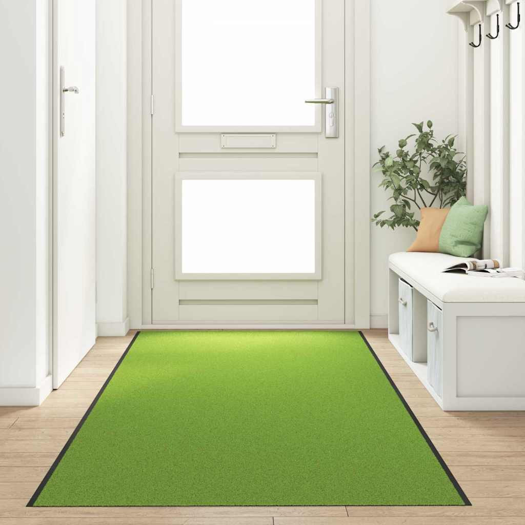 vidaXL Fußmatte Grün und Schwarz 120 x 350 cm Polyamid und PVC